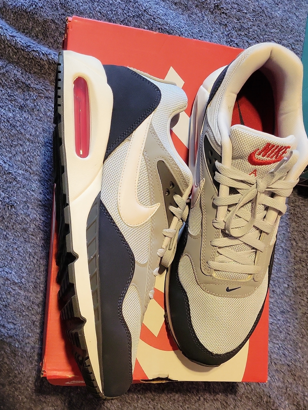 Nike Men’s Sneakers - White, Navy & Red Accent